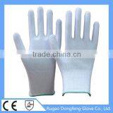 White Seamless Knit Polyester Hand Gloves thumbnail-1
