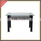 Dining Glass Square Table and Oversized Ottoman Coffee Table DT031