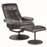 Modern Comfortable Leather Recliner Chair With Ottoman thumbnail-1