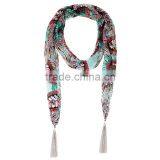 Top Sale Passion Tropical Plants Printing Scarf,functional Scarf thumbnail-4
