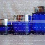 30ml, 60ml, 100ml, Blue Glass Jar With Aluminum Lid, Glass Cosmetic Jar, Cosmetic /glass Container thumbnail-1