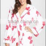 Warm Sexy Women Coral Fleece Bathrobe thumbnail-1