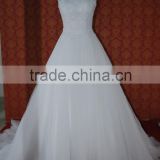 (MY0012) MARRY YOU Guangzhou Lace Top Ball Gown Tulle Skirt Real Sample Import Wedding Dress