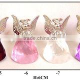 lovely pink glass angel crystal craft