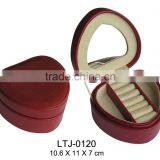 Heart Shaped Genuine Leather Ring Box thumbnail-1