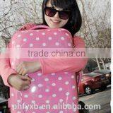 2015 China Factory Lovely Pink Wave Point Printing Luggage for Girls ,ABS /PC Light Luggage thumbnail-3