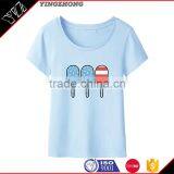 Manufacturer China Custom Women's Clothing Cotton Loose Bluk t- Shirt Printer for Sale thumbnail-1