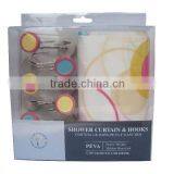 SHOWER CURTAIN WITH HOOKS