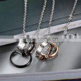 Cheap Fashion Jewelry Made in China Wholesale Engravable Pendants, Steel and Gold Pendant thumbnail-4