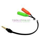 Hot Sale 3.5mm Male to 2 Female Y Splitter Headphone Audio Microphone Cable thumbnail-2