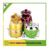 Crown Design Set of 2 Stainless Steel Condiment Pot/oil Pot P77250