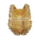 Gold Crystal Rhinestone Elegant Wedding Diamante Ladies Clutch Evening Bag (88161A-GG) thumbnail-6