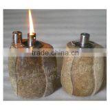 Natural Stone Granite Oil Lamp