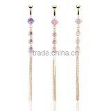 Women Sex Tassel Zircon Bell Ring Navel Ring Sell thumbnail-1