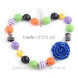 Wholesale Child/kid/girl Bead Chunky Bubblegum Flower Necklace for Happy Birthday Gifts Necklace in Jewerly
