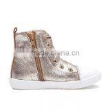 Wholesale China Kids Shoes Girls High Cut Metal PU Shoes Vulcanized Shoes thumbnail-3