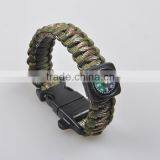 paracord bracelet with fire starter, color paracord bracelet