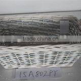 Big Rect Willow/wood Chip Tray With Handle