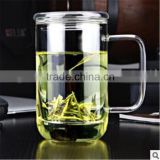 Mouth-blowing heat resistant borosilicate glass tea cup/pot Fashion glass cup 400ml ,promotional gifts