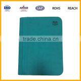 Excellent Design Multilayer Blue Leather Notebook Cover File Holder Cover Document Cover With Zipper