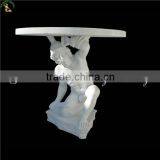 Hand Carved Marble Table Top and Base for Garden