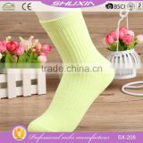 SX-208 low price bulk wholesale cotton knitted female socks custom argyle socks ladies cotton socks factory manufacturers