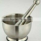 Stainless Steel Mortar With Pestle Bottom
