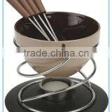 Ceramic Cheese Fondue Set With Forks thumbnail-1