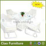 Rattan Furniture Flower Weaving Coffee Table Set thumbnail-2