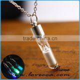 Luminous Glow in the Dark Heart Locket Charm Pendant Ladies Jewelry Necklace thumbnail-1