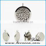 High Quality Stainless Steel Necklace Aromatherapy Oil Diffuser Locket Pendant thumbnail-3