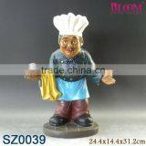 2015 New Popular Azmazing Resin Chef Attendant Figurines thumbnail-1