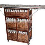Brown Wood Wicker Baskets Ironing Board thumbnail-1