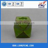 Hand Painted Antique Ceramic Tealight Candle Holder With Distressed Finish thumbnail-1