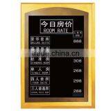 Deluxe Golden Frame Room Rate Hotel Sign Stand/ Weahter Forecast Board/ Hotel Foreign Currency Exchange Sign Stand P-36 thumbnail-1