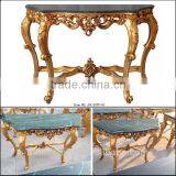 Rococo Style Furniture Living Room Antique Gold Console Table thumbnail-3