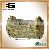 Handmade Natural Rattan Tray With Plastic Linning for Garden Planter thumbnail-3