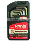 18 Pcs Combination Hex Key Set ( Short Arm Series - Long Arm Series ) 1.5 , 2 , 2.5 ,3, 4 , 5 , 6 , 8 MM thumbnail-2