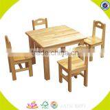 Wholesale Cute Style Baby Wooden Table and Chairs Household Top Quality Wooden Table and Chairs Set W08G092 thumbnail-4