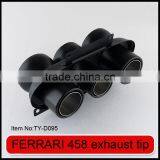 Auto Tuning Stainless Steel Sportycar Exhaust Tips for Ferrari 458 Carbon Fiber thumbnail-5