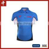 China Manufacture Custom Made Sublimation Polos,casual Jersey Uniform Design,Sky Blue/Cyan Shirts thumbnail-1