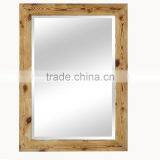 Wood Wall Framed Mirror in Natural Color