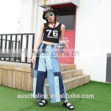 New Style Lady Strap Cargo Trendy Denim Jeans Manufacturers 2016 thumbnail-3