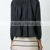 Hot Sale Nice Design Women Executive Pleated Silk Shirts 2016 thumbnail-3