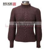 Long Sleeve Turtle Neck Vintage Custom Knit Sweater Women thumbnail-1