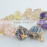 High Quality Rose Quartz Pendant Charms Fashion Rose Quartz Pendant Jewelry Accessories for Druzy Necklace thumbnail-5