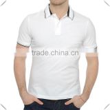OEM men slim fit collar short sleeve polo shirt in white fashion design best quality wholesale
