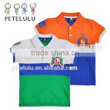 Comfortable Cool Design Children Summer Wear Color Contrast Tennis Shirt Polo T Shirts
