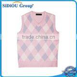 Wholesale Knit Pink Cool Sweater Vests thumbnail-1