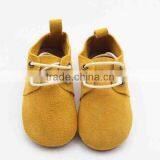 Pure Suede Leather Hard Sole Shoes for Kids thumbnail-5